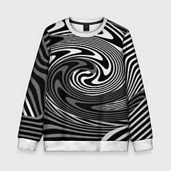 Свитшот детский Black and white abstract pattern, цвет: 3D-белый