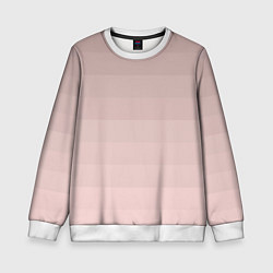 Детский свитшот Монохромный полосатый розовато-бежевый