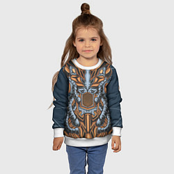 Свитшот детский Меха-робот, цвет: 3D-белый — фото 2