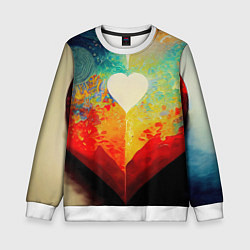 Свитшот детский Your heart, цвет: 3D-белый