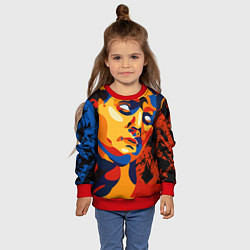 Свитшот детский Аполлон - декоративная живопись, цвет: 3D-красный — фото 2