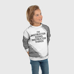 Свитшот детский Im doing instructor things: на светлом, цвет: 3D-белый — фото 2