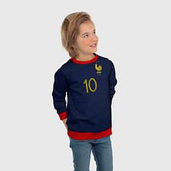 Свитшот детский Мбаппе ЧМ 2022 сборная Франции, цвет: 3D-красный — фото 2