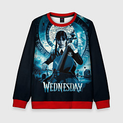 Свитшот детский Wednesday Addams 2022, цвет: 3D-красный
