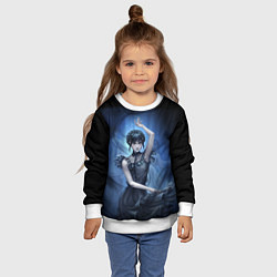 Свитшот детский Уэнсдэй Аддамс: Танец, цвет: 3D-белый — фото 2