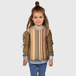 Свитшот детский Золотистые и серые линии в геометрии, цвет: 3D-меланж — фото 2