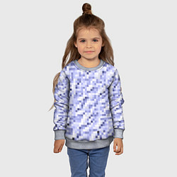 Свитшот детский Пиксельная абстракция из квадратов, цвет: 3D-меланж — фото 2