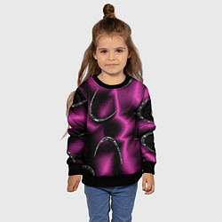 Свитшот детский Снежный месяц на ткани, цвет: 3D-черный — фото 2