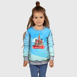 Свитшот детский Россия Москва, цвет: 3D-меланж — фото 2