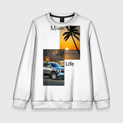 Свитшот детский Miami Life, цвет: 3D-белый
