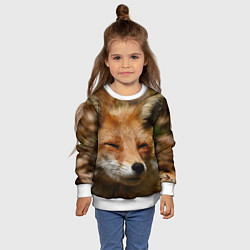 Свитшот детский Лис дремлет, цвет: 3D-белый — фото 2