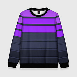 Детский свитшот Полосатый узор в серых и фиолетовых тонах