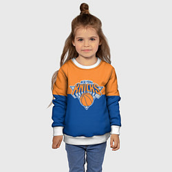 Свитшот детский Нью-Йорк Никс НБА, цвет: 3D-белый — фото 2