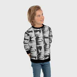 Свитшот детский Принт с частью лица, цвет: 3D-черный — фото 2