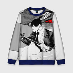 Свитшот детский Аки и демон лис, цвет: 3D-синий