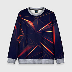 Свитшот детский Темная абстракция треугольники, цвет: 3D-меланж