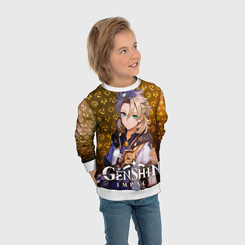 Детский свитшот Альбедо элементали / 3D-Белый – фото 3