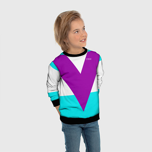 Детский свитшот В ретро стиле FIRM / 3D-Черный – фото 3