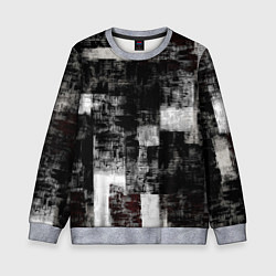 Свитшот детский Абстракт серого и белого, цвет: 3D-меланж