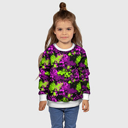 Свитшот детский Брызги и кляксы, цвет: 3D-белый — фото 2