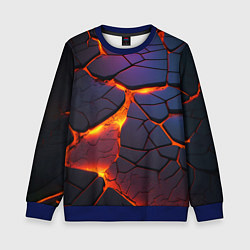 Свитшот детский Неоновая лава - течение, цвет: 3D-синий
