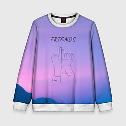 Свитшот детский Friends - Jimin and Taehyung BTS, цвет: 3D-белый