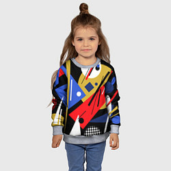 Свитшот детский Абстракция в стиле супрематизм, цвет: 3D-меланж — фото 2