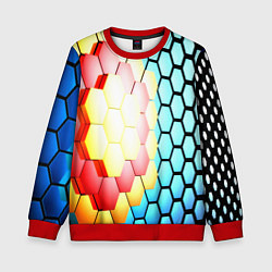 Свитшот детский Shape abstract color, цвет: 3D-красный