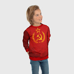Свитшот детский СССР серп и молот, цвет: 3D-красный — фото 2