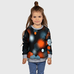 Свитшот детский Блики света абстракция, цвет: 3D-меланж — фото 2