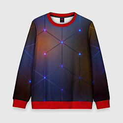 Свитшот детский Космические треугольники, цвет: 3D-красный