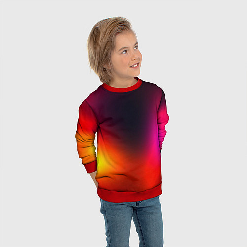 Детский свитшот Абстрактная текстура / 3D-Красный – фото 3