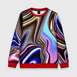 Свитшот детский Блестящая ткань, цвет: 3D-красный