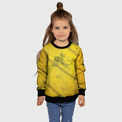 Свитшот детский Абстрактная ярко-золотая текстура, цвет: 3D-черный — фото 2