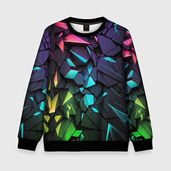 Детский свитшот Неоновые абстрактные каменные плиты