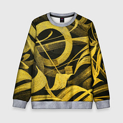 Свитшот детский Gold Calligraphic, цвет: 3D-меланж