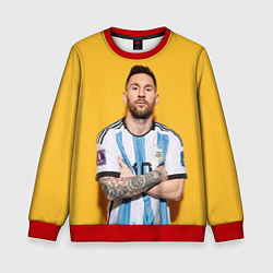 Свитшот детский Lionel Messi 10, цвет: 3D-красный