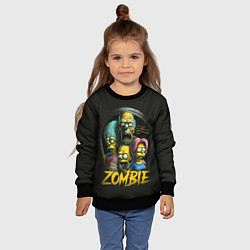 Свитшот детский Simpsons zombie, цвет: 3D-черный — фото 2