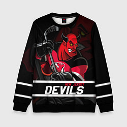 Свитшот детский New Jersey Devils маскот, цвет: 3D-черный