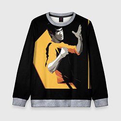Свитшот детский Брюс Ли арт, цвет: 3D-меланж