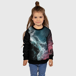 Свитшот детский Морские частицы, цвет: 3D-черный — фото 2