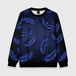Свитшот детский Пёрышки, цвет: 3D-черный