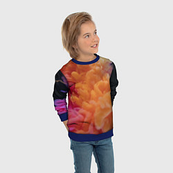 Свитшот детский Разноцветный дым сгустки, цвет: 3D-синий — фото 2