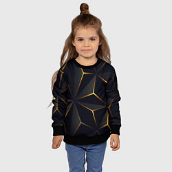 Свитшот детский Hexagon Line Smart, цвет: 3D-черный — фото 2
