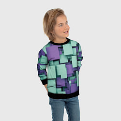 Свитшот детский Trendy geometric pattern, цвет: 3D-черный — фото 2