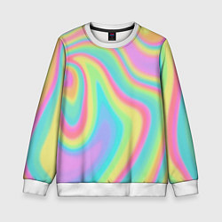 Свитшот детский Голографическая текстура, цвет: 3D-белый