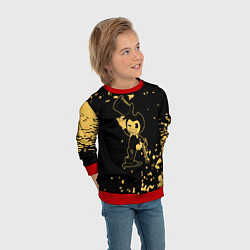 Свитшот детский Bendy and the ink machine Чернильная машина бенди, цвет: 3D-красный — фото 2