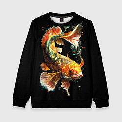 Свитшот детский Золотая рыбка моей мечты, цвет: 3D-черный