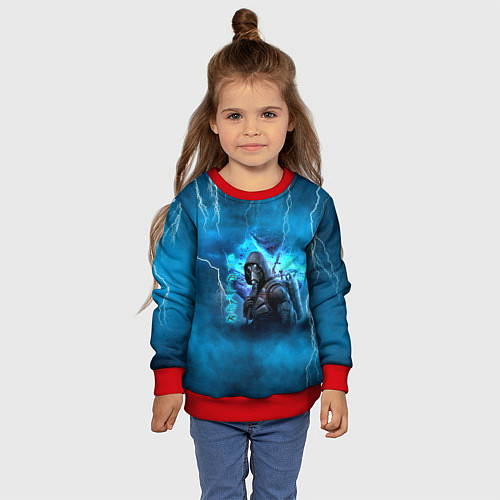 Детский свитшот Stalker sky art blue / 3D-Красный – фото 4