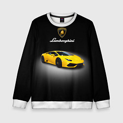 Свитшот детский Спорткар Lamborghini Aventador, цвет: 3D-белый